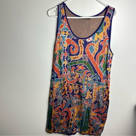 Peruvian Connection Samarinda Print Sleeveless Pima Cotton Dress Size Large - Picture 5 of 8